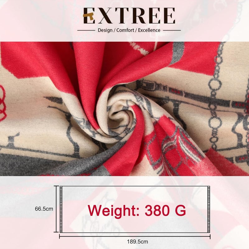 EXTREE Scarfs for Women Pashmina Silky Shawl Wrap for Evening Dressing Blanket Open Front Poncho Cape - Image 5